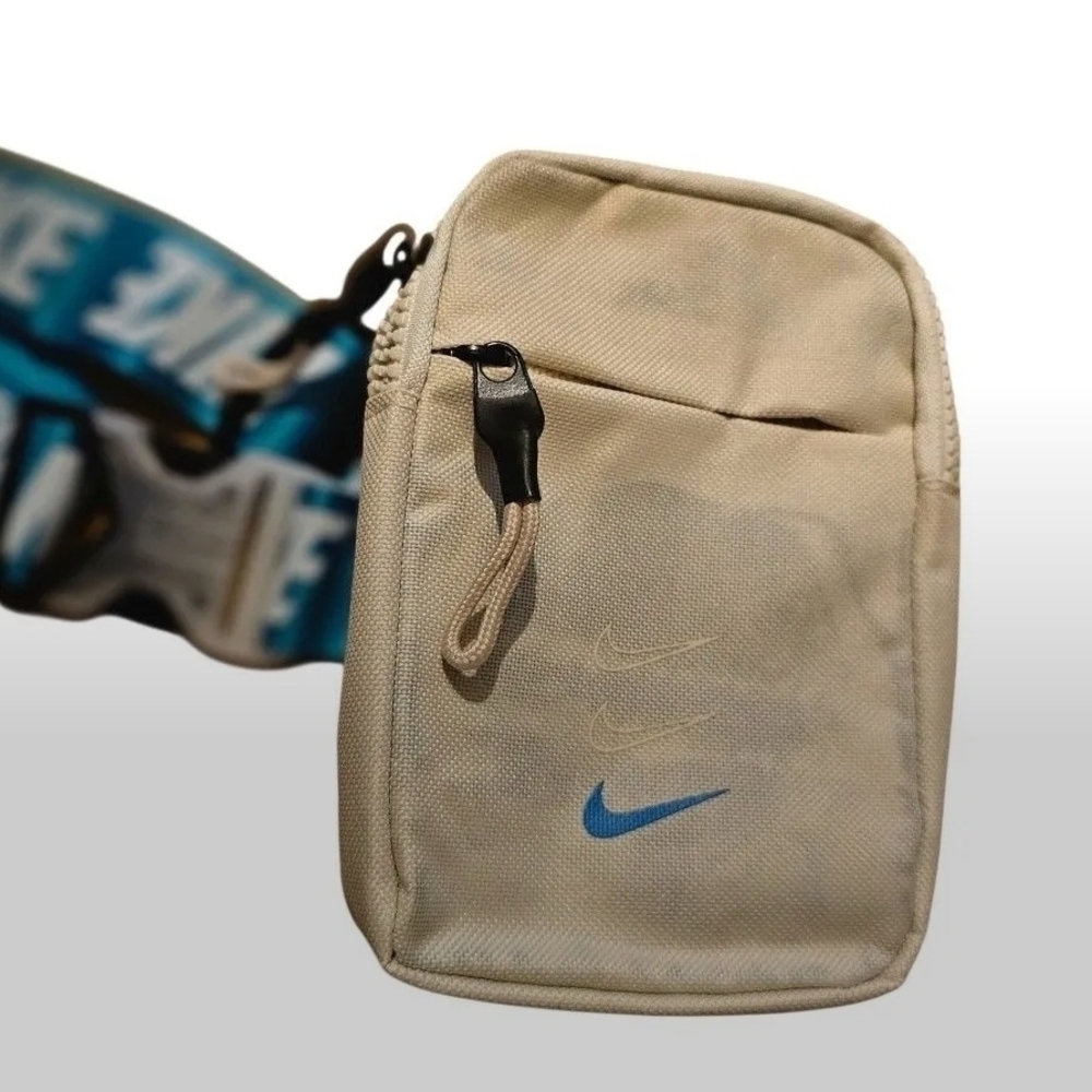 Nike Tan Belt Bag with Blue Accents